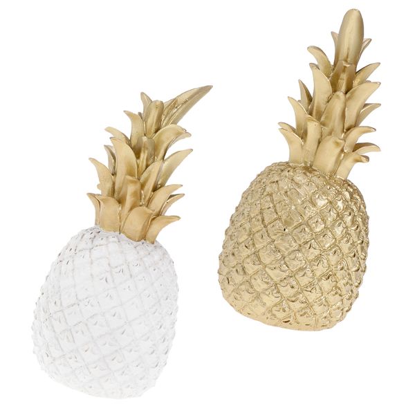 

2pcs creative resin pineapple shaped ornament gift home deskdecoration