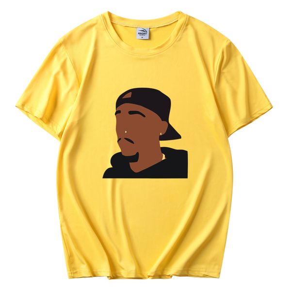 

летний новый популярные solid color tupac shakur 2pac хип-хоп шаблон печати streetwear мужчины женщины спорт повседневная рубашка топы мужск