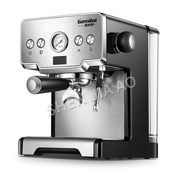 

stainless steel italian coffee maker espresso machine 15bar home semi-automatic pump type coffee machine 1450w for people