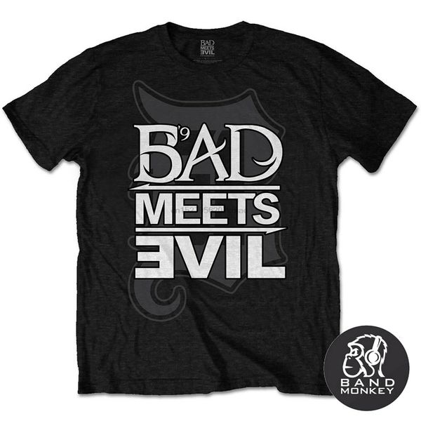 

bad meets evil mens t-shirt logo(1
