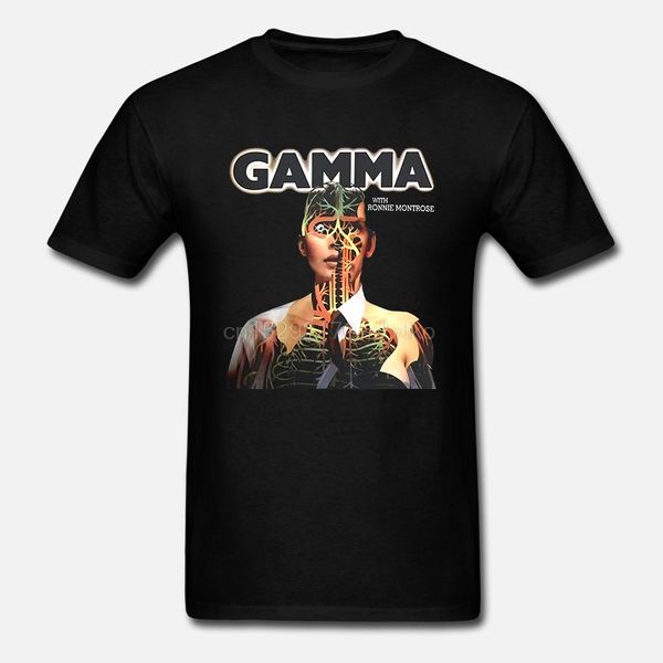 

new popular gamma with ronnie montrose mens black t-shirt s-3xl