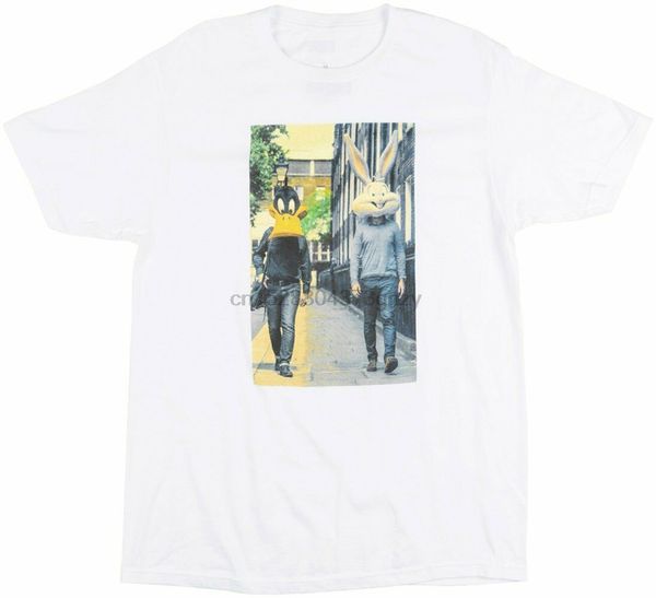 

looney tunes bugs bunny daffy duck t-shirt mens white medium retro tee shirt