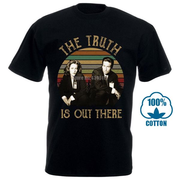 

the x file the truth is out there vintage men's black t shirt cotton s 6xl 010205