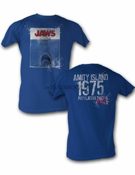 

jaws 1975 royal t-shirt
