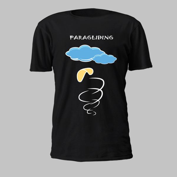 

2020 new summer casual men t-shirt paragliding t-shirt - cloud