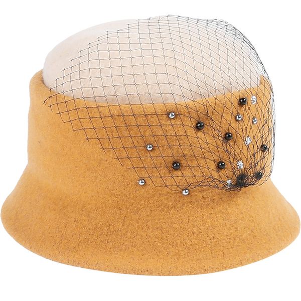 

h760 women winter fedoras hat fashion elegant mesh woolen cap lady shopping party simple warm thickened hats, Blue;gray