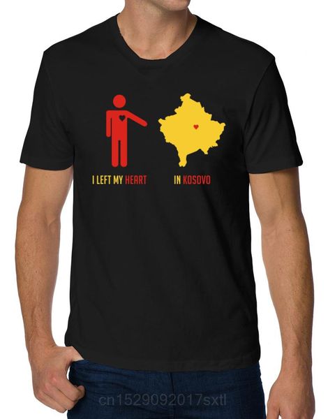 

i left my heart in kosovo black t-shirt