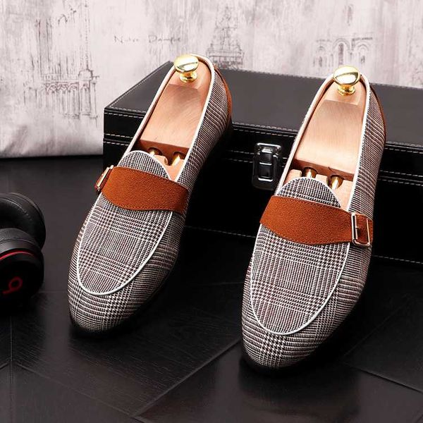

dress shoes men luxury gentleman pointed slip-on monk strap for man male wedding homecoming zapatos hombre vestir, Black
