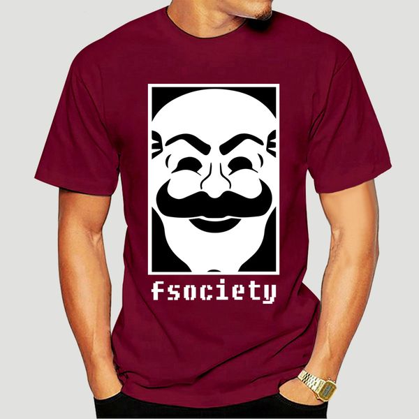 

hip-hop simple splicing tee shirt short sleeve men gift fsociety mr robot tv show o-neck shirts-1935a