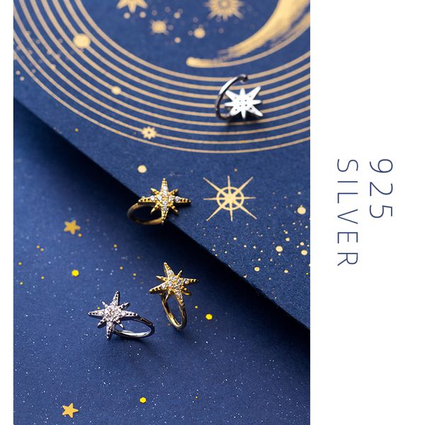 

modian 2020 luxury charm clear zircon hoop earrings fashion 100% 925 sterling silver gold color ear for women jewelry, Golden;silver