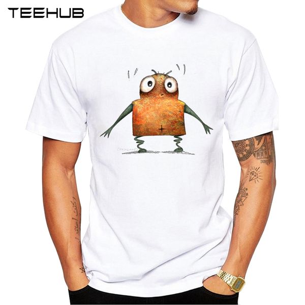 

new arrivals 2019 teehub cool men's cute little robot design t-shirt short sleeve o-neck hipster tee