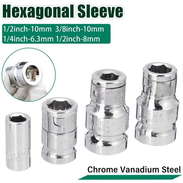 

5 pcs 1/2 1/4 3/8 inch socket set universals socket metric drive deep set wrench crv steel air pneumatic repair tools