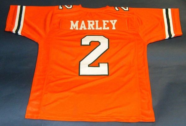 

custom men youth women vintage #2 rohan marley university of miami hurricane football jersey size s-5xl or custom any name or number jersey, Black