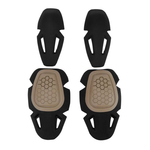 

elbow & knee pads 4pcs/set hunting protective gear paintball skate scooter kneepads sports safety guard z, Black;gray