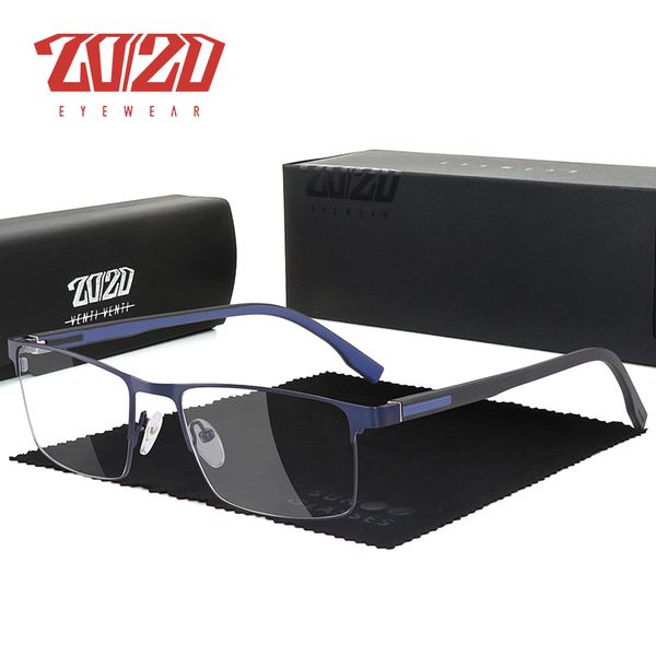 

20/20 design men titanium alloy optical glasses frame fashion male square ultralight eye myopia prescription eyeglasses ht19-62, Black