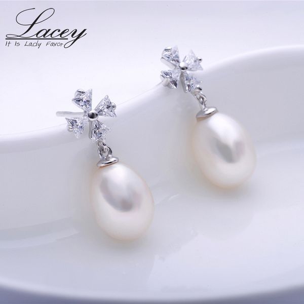 

stud fashion real freshwater pearl earrings for women,natural korean girl gift,trendy long white, Golden;silver