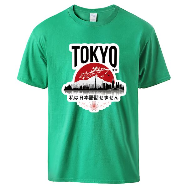 

tokyo i don't speak japanese print t shirts man causal short sleeve sportswear tee 2020 summer man brand loose cotton t shirts