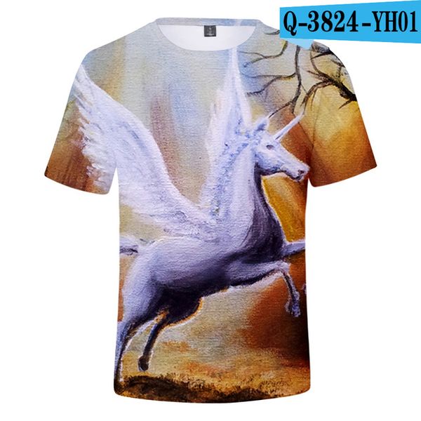 

unicorn rainbow cartoon 3d print shirts kawaii graphic comics men clothing