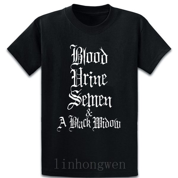 

deltas lupus blood urine semen a black widow t shirt crew neck formal sunlight summer natural cotton authentic designer shirt