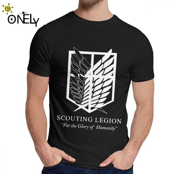 

boy t shirt attack on titan slim fashionable round collar cartoon print tee shirt