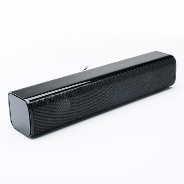 

wired computer speaker usb powered 6w dual drivers sound bar 3.5mm aux, with 4.4ft cable