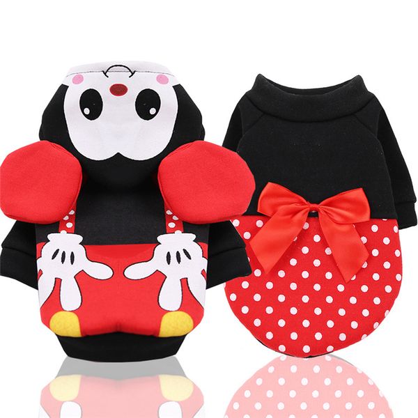 

dog apparel autumn and winter couples clothes cute cat hoodies shirt pet year cartoon mouse baby