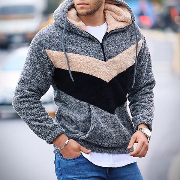 

hooded casual mens designer hoodies striped long sleeve patchwork men high street man skateboard clothing, Black