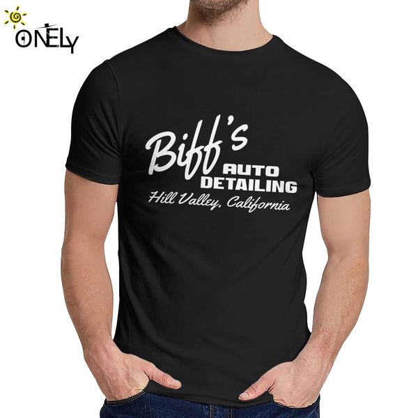 

soft slim back to the future biff is auto detailing t shirt men's summer soft cotton classic round neck homme tee shirt