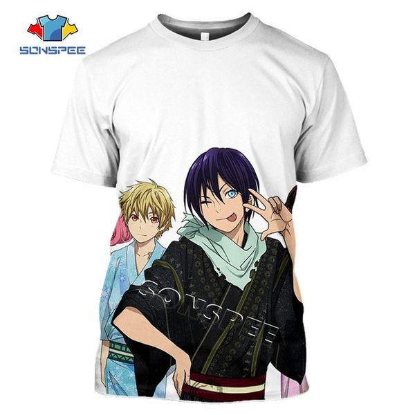 

anime noragami summer homme pullover 3d print shirts plus size plus size anime men clothing