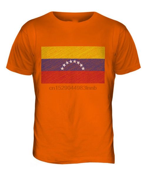 

venezuela scribble flag mens t-shirt tee gift venezuelan football casual printing tee shirt