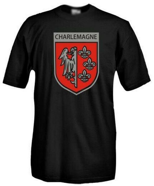 

t-shirt shirt military a123 waffen grenadier division of the ss charlemagne ww2 loose plus size tee shirt
