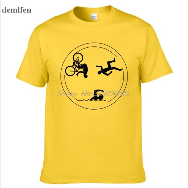 

мужчины хлопок короткие рукава casual male tshirt творческий триатлон виражи плаваний cycle силуэт декор tshirt тройники
