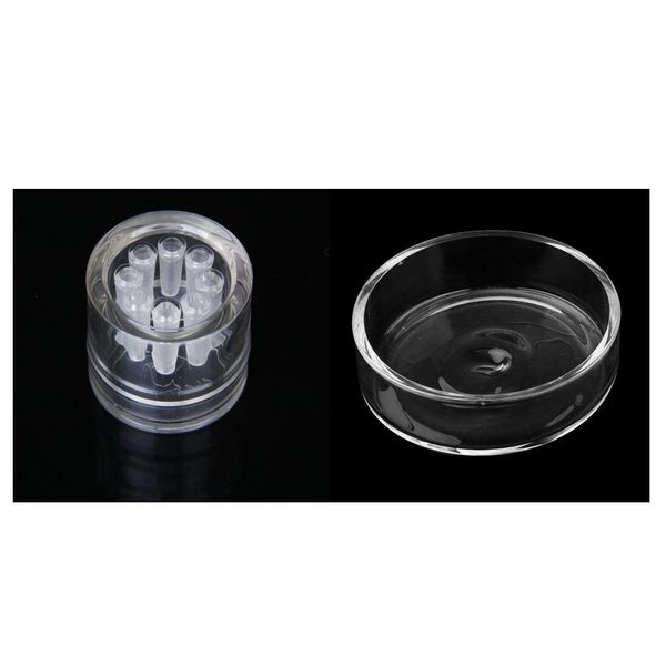 

round shrimp feeding dish with 8 holes aquarium tank planaria trap catcher