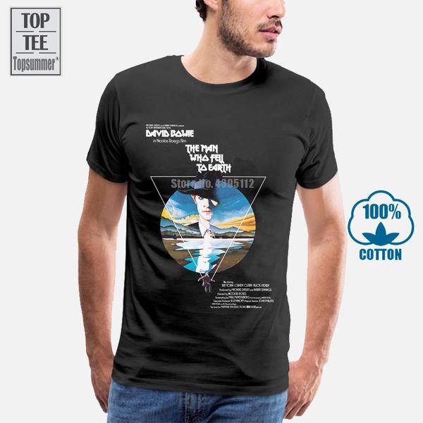 

david bowie men's man who fell to earth t shirt black