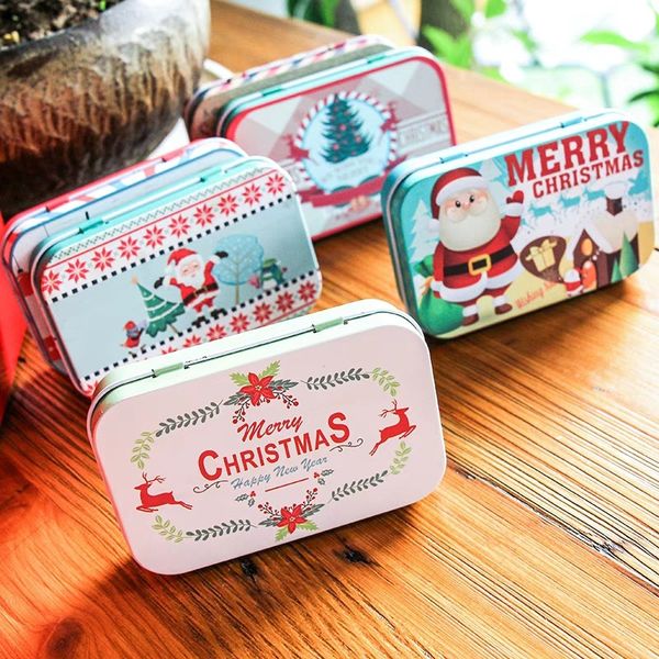 

1 pc christmas gift box santa claus candy box new year greeting card collection xmas party favor for kids