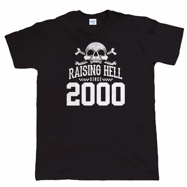 

2020 brand design t shirts casual cool raising hell since 2000 biker t shirt, gift for dad grandad christmas tee shirt