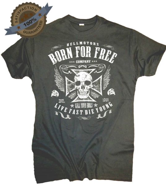 

short sleeve for men clothing summer chopper biker t-shirt iron skull muscle rocker od v8 us car oldschool shirt tee shirt