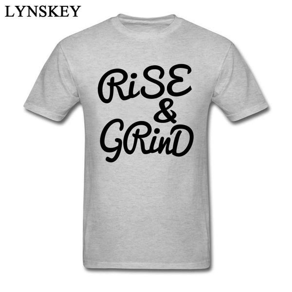 

new listing letter rise & grind printed men's t shirts simple style black white cotton tees unfading