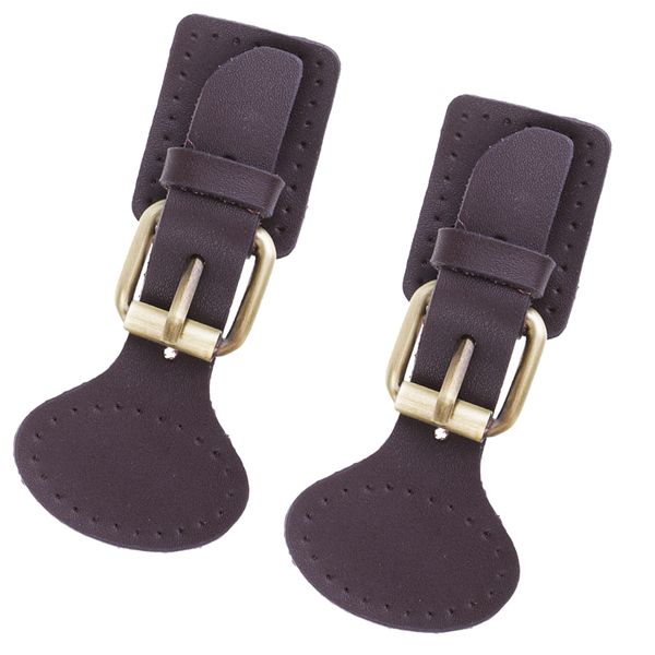 

2 sets sew on leather snap buckles sewing, Black