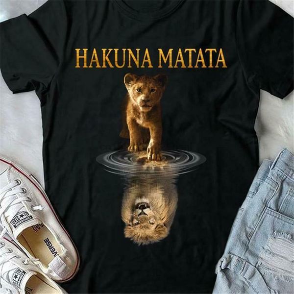 

the lion king simba hakuna matata live action t shirt black cotton men s-6xl plus size tee shirt