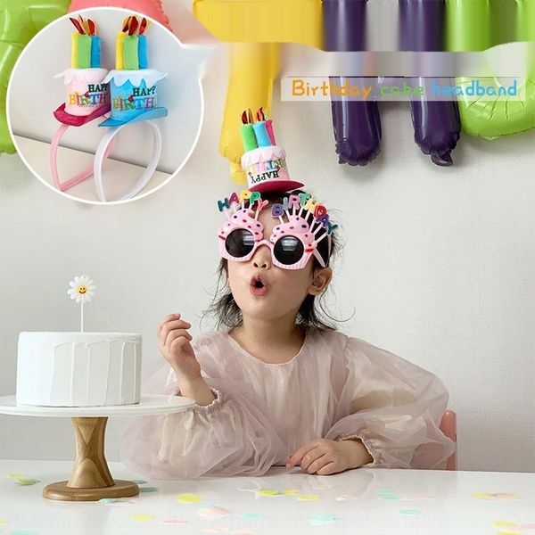 

new internet celebrity happy letter headband children's party atmosphere decorative hat new internet celebrity happy letter cake headba