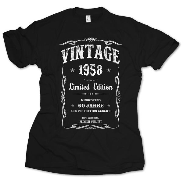 

2019 горячие продажи мода лето стиль t-shirt 60. день рождения год 58 1958 60 лет шестьдесят подарков день рождения рубашки tee рубашки