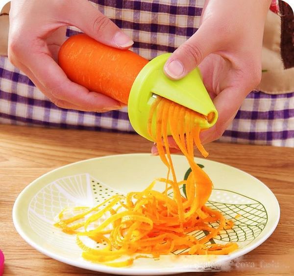 

funnel shape vegetable fruit spiral slicer shred creative vegetable peeler fruit grater vegetable tools for home kitchen