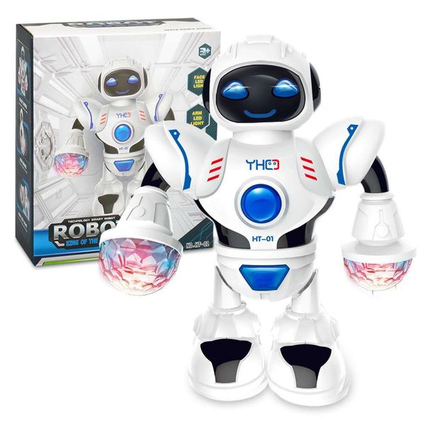 

electric dancing robot toy led light music dancing robot toy model 001