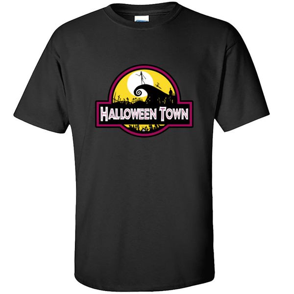 

halloween town короткие рукава марка тенниска кошмар перед рождеством джек скелет экипаж шеи хлопка удобная майка мужчин