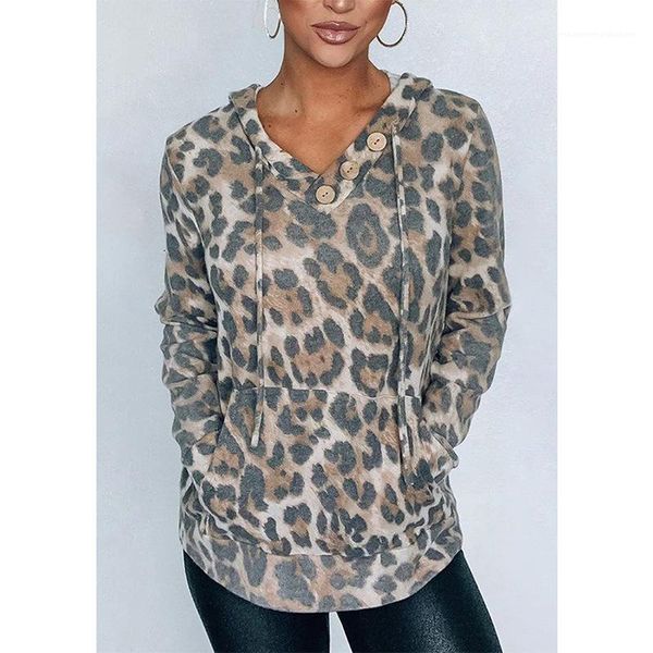 

hoodies spring autumn long sleeve hooded sweatershirt with pocket famale fashion women leopard camouflage, Black