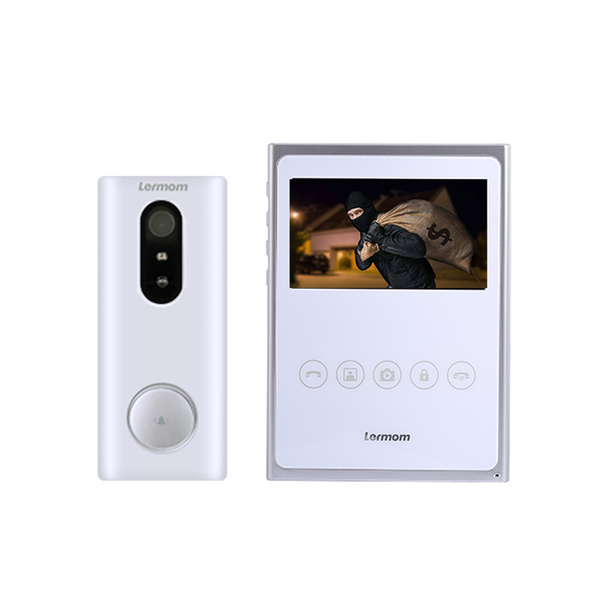 

doorbells 4.3inch 2.4g wireless intercom security monitoring infrared night vision video support unlock on phone
