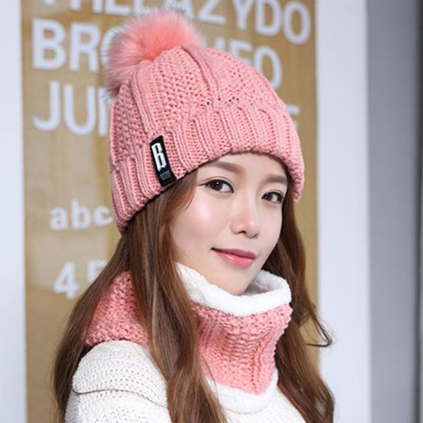 

knitted for hats winter hat gorras bonnet beanies wool poms fur scarf quality pom women caps add skullies high xqxbc pingtoy, Black;white