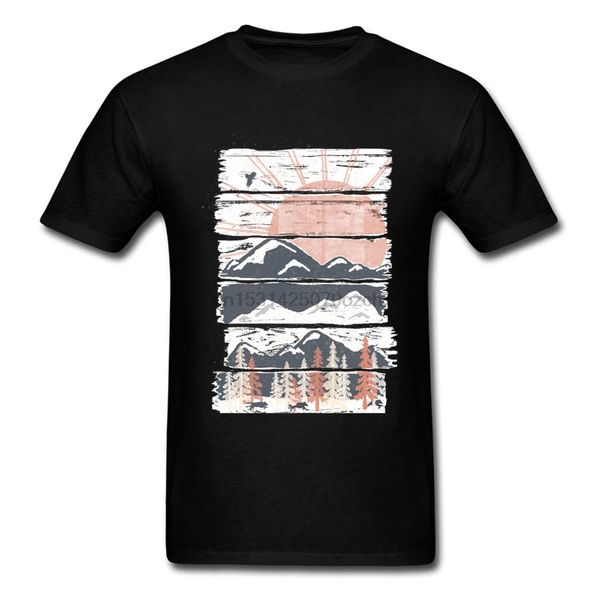 

vintage landscape plan tshirt black classical scenery mountain rivers t shirt winter pursuits japanese fuji t-shirt for men