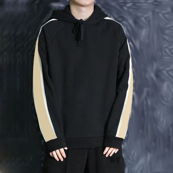 

20ss made in italy cotton jersey hooded sweatshirt men women classic pullover casual street sweater long sleeve outdoor hoodies hfymwy361, Black